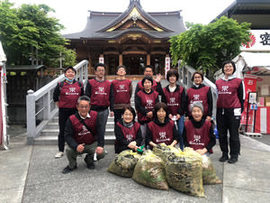 富知六所浅間神社（三日市浅間神社）清掃