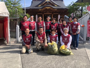 富知六所浅間神社（三日市浅間神社）清掃