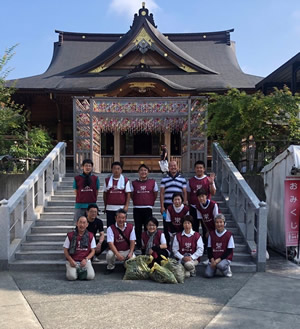 富知六所浅間神社（三日市浅間神社）清掃