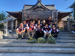 富知六所浅間神社（三日市浅間神社）清掃