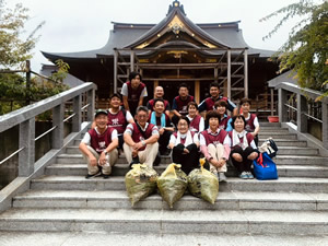 富知六所浅間神社（三日市浅間神社）清掃