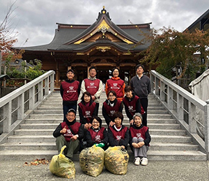 富知六所浅間神社（三日市浅間神社）清掃