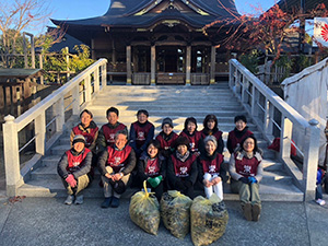 富知六所浅間神社（三日市浅間神社）清掃