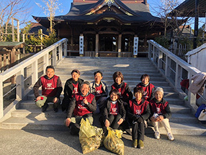 富知六所浅間神社（三日市浅間神社）清掃